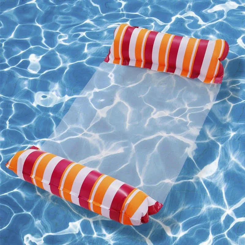 Drijvend waterspeelgoed Opvouwbare hangmat Zomer buitenzwembad Strand Opblaasbaar matras Lounge stoel Watervlottermat Zwemaccessoires