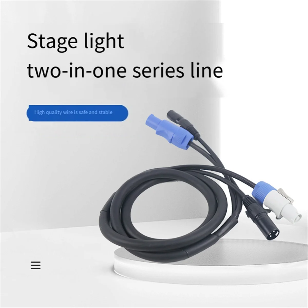 T71C DMX Powercon Cable Combination of Powercon Plug and DMX XLR Signal Line for Light Power Connection Signal Transit(A)