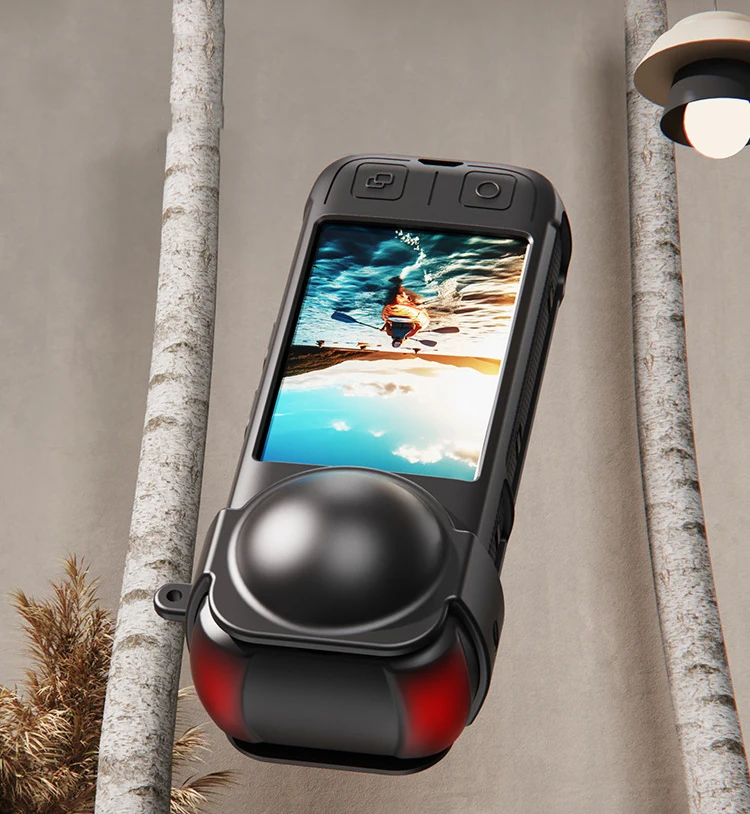 Casing pelindung ponsel insta 360x4, casing pelindung lembut standar, pelindung cangkang silikon karet + tutup lensa Set Fo insta360 x4