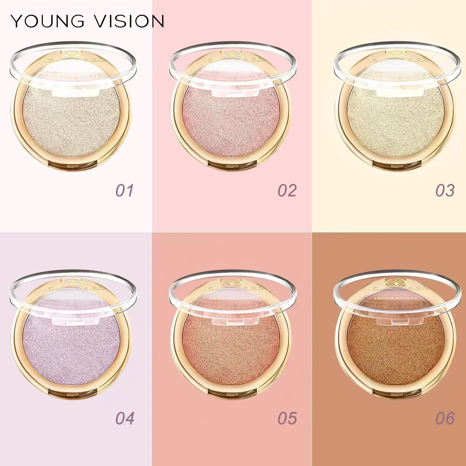 6 cores destaque pó shimmer glitter ilumina o tom da pele duradoura moda multifuncional sombra de olho nova paleta de maquiagem corporal