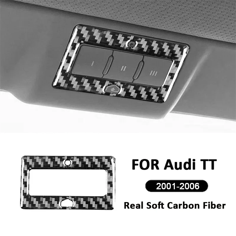 

For Audi TT 2001-2006 Carbon Fiber Car Rearview Mirror Buttons Switch Control Panel Trim Frame Decoration Sticker Interior Parts