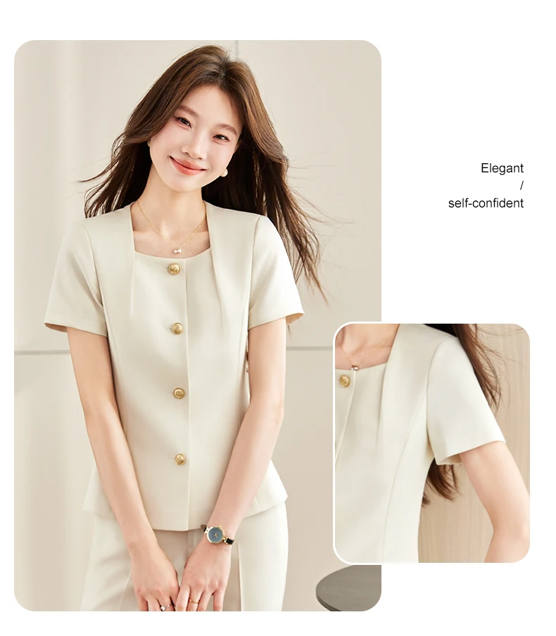 AIyssa Fashionable professional women's clothing, two-piece jacket+pants, exquisite elegant, 2026 spring/summer new collection