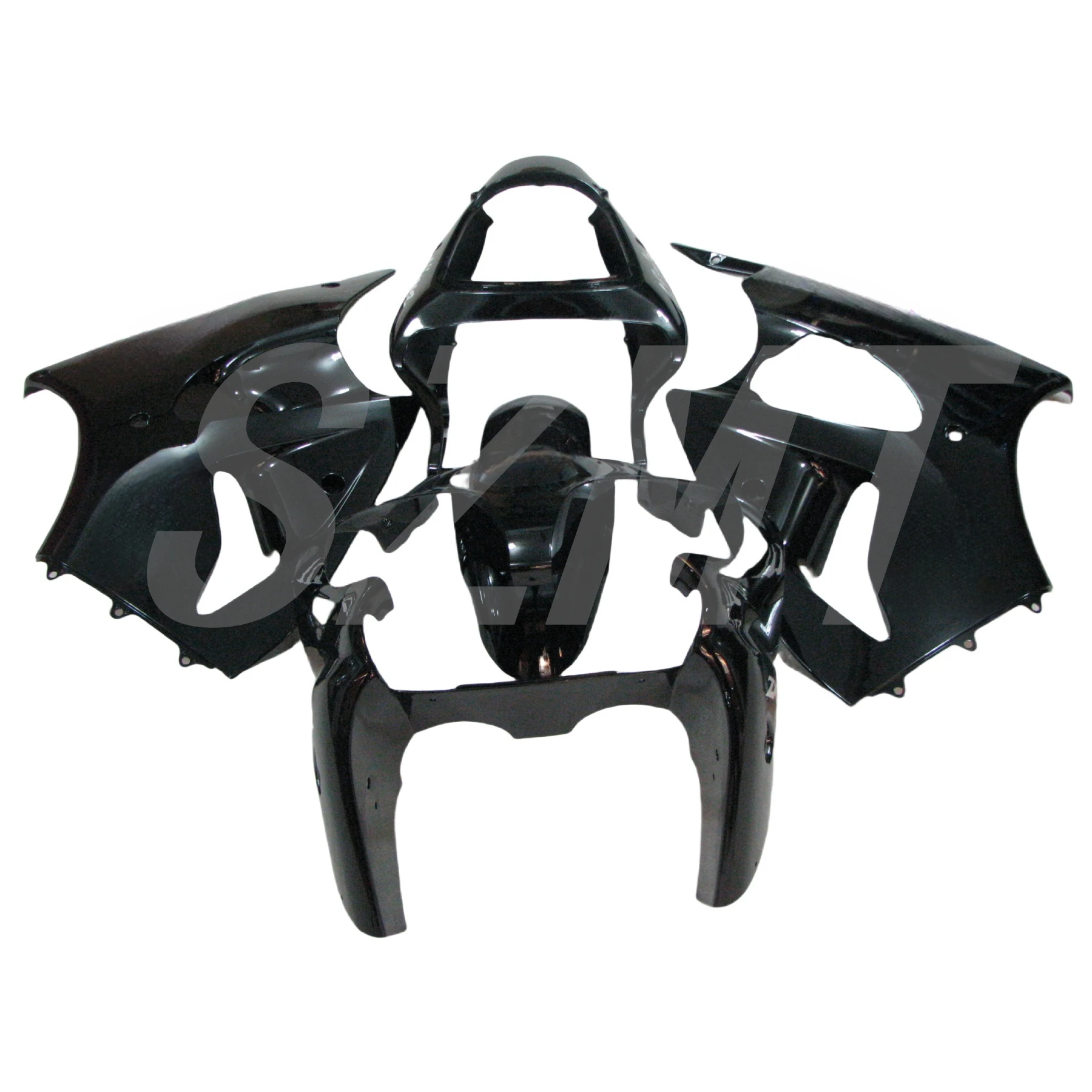 

High quality Fairings For KAWASAKI ZX6R 2000 2001 2002 ( Glossy black ) Fairing Kit 00 01 02 ABS Injection mold S91