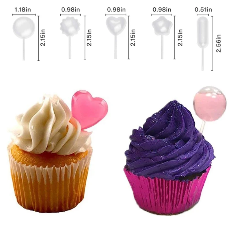 Goteros de salsa para Cupcakes, 50/100 piezas, 4ml, helado, salsa, Ketchup, rellenos, dispensador, Mini pipetas de transferencia