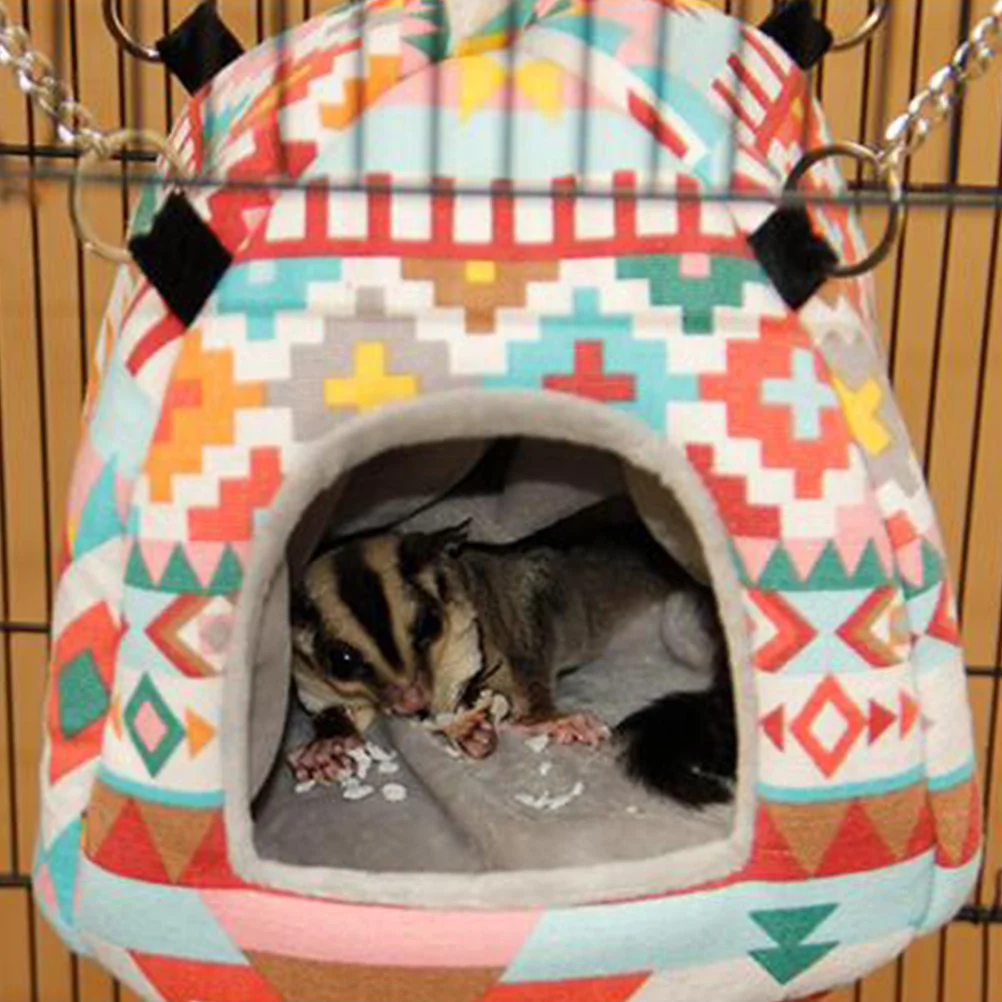 

Pet Warm Nest For Hamster Hedgehog Squirrel Mice Rats Small Animals Cozy Camping Tent Bed Soft Washable Canvas House Winter