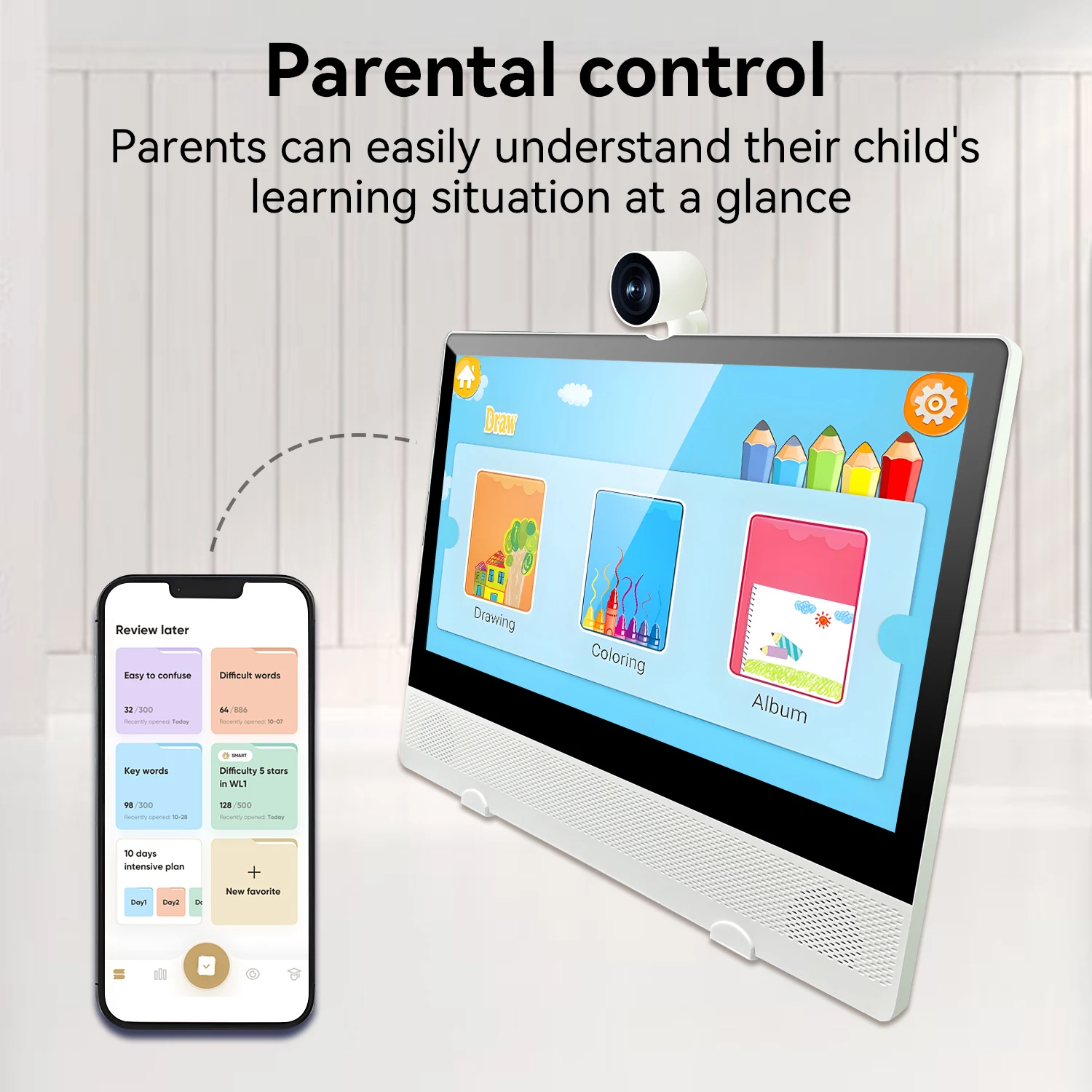 بيع المصنع مباشرة 15.6 بوصة 2 1 خزانة تلفزيون ذكية محمولة بيضاء مع نظام تشغيل Android عالي الدقة لتعليم تعلم الأطفال