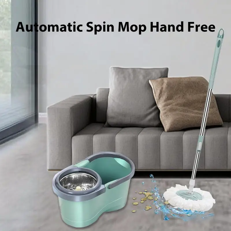 automatic rotating mop with mop replacement head Suit clean microfiber tow bucket lazy magic mop bucket Household Practicality