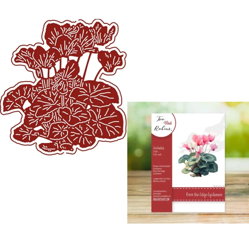 

Металлические штампы Over the Edge Cyclamen для DIY лом, бронирование, ремесла, штампы, трафареты для изготовления фотоальбома, шаблон ручной работы