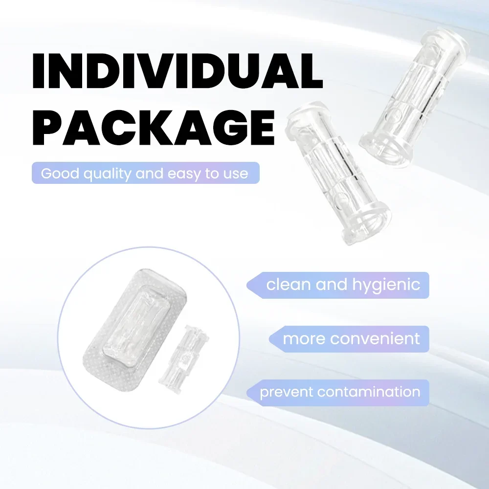 Medical sterile plastic connector, Ruhr syringe connector, transparent, suitable for leak proof pneumatic components