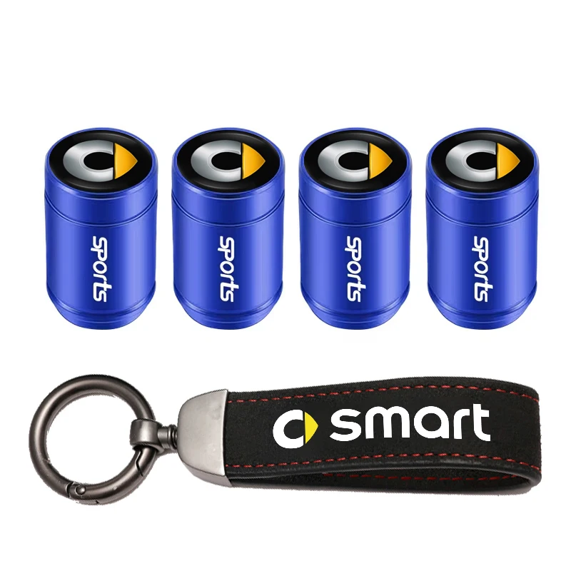 Autoreifen Rad Ventilkappen Abdeckung Wildleder Auto Schlüsselanhänger Ring Schlüsselanhänger für Smart Fortwo Forfour 453 Roadster Coupe Cabrio Crossblade