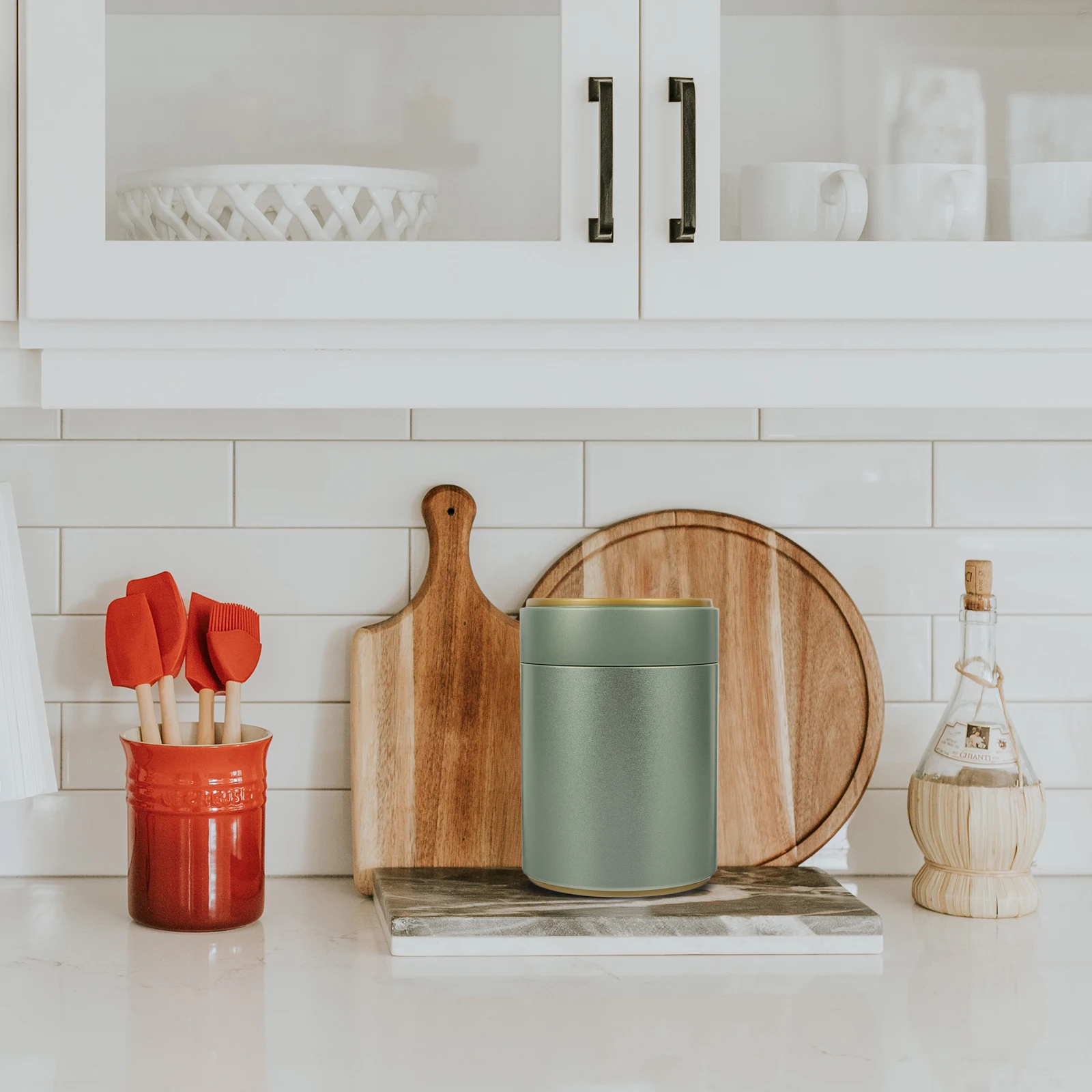 

Tinplate Tea Caddy Airtight Lid Container Multipurpose Storage Canister Loose Leaf Holder Household Tools Storage