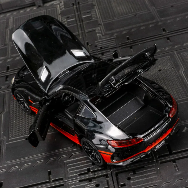1:32 Mercedes Benz AMG GT puertas de modelo de coche de aleación y capó de motor, el maletero se puede abrir rico en detalles, finamente elaborado