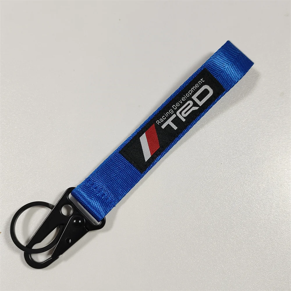 Car Keychain for TOYOTA TRD Red Black Wristband JDM Keyring corolla Yaris Chr GR rav4 Key Tag Men Gadgets Accessories Decoration