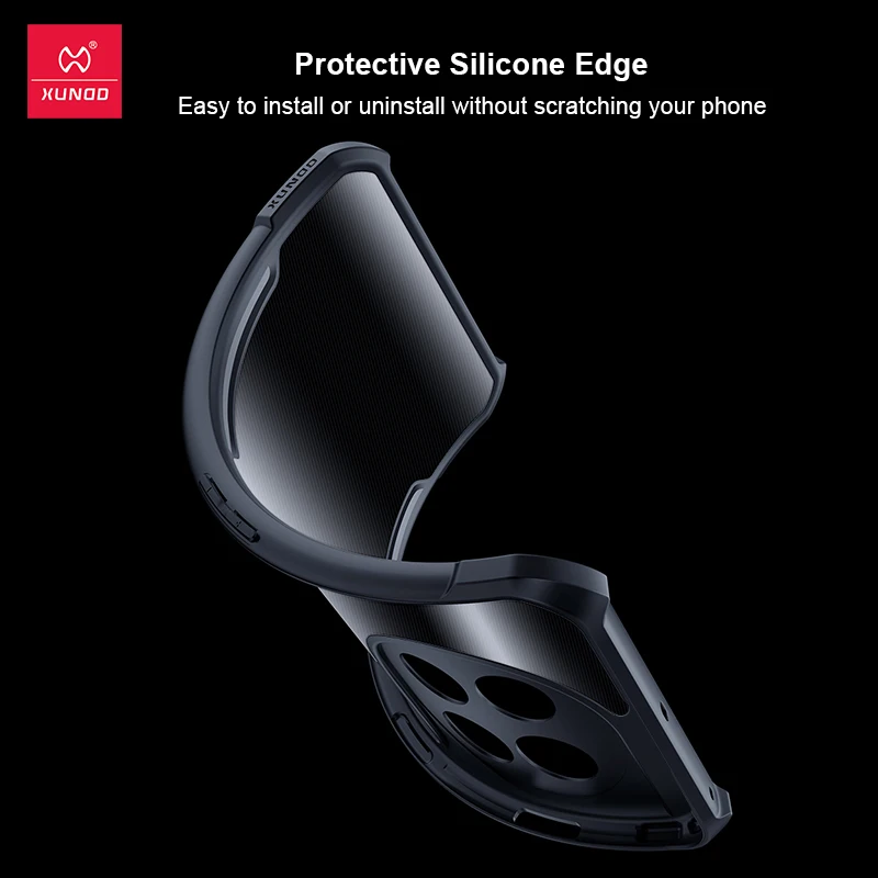 Xundd-Étui antichoc transparent pour Oneplus 11, 10 Pro, 12, 11R, pare-chocs de protection, airbag, couverture mince