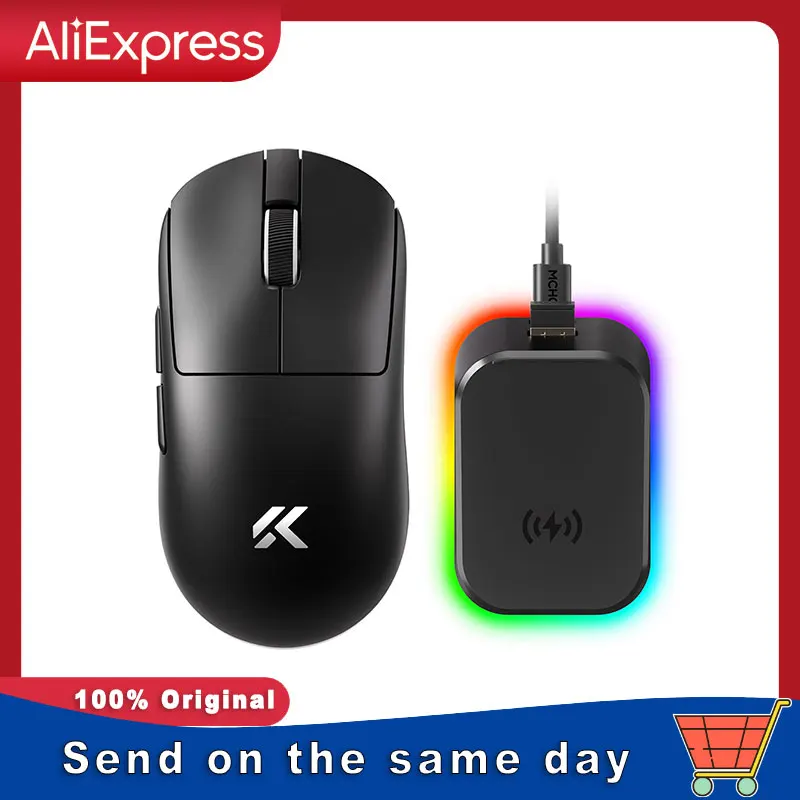 MCHOSE A7 V2 Ultra+ Wireless Gaming Mouse Megnetic Charging Dock Tri-Mode Connection 59 Grams PAW3950TI 42K DPI Sensor