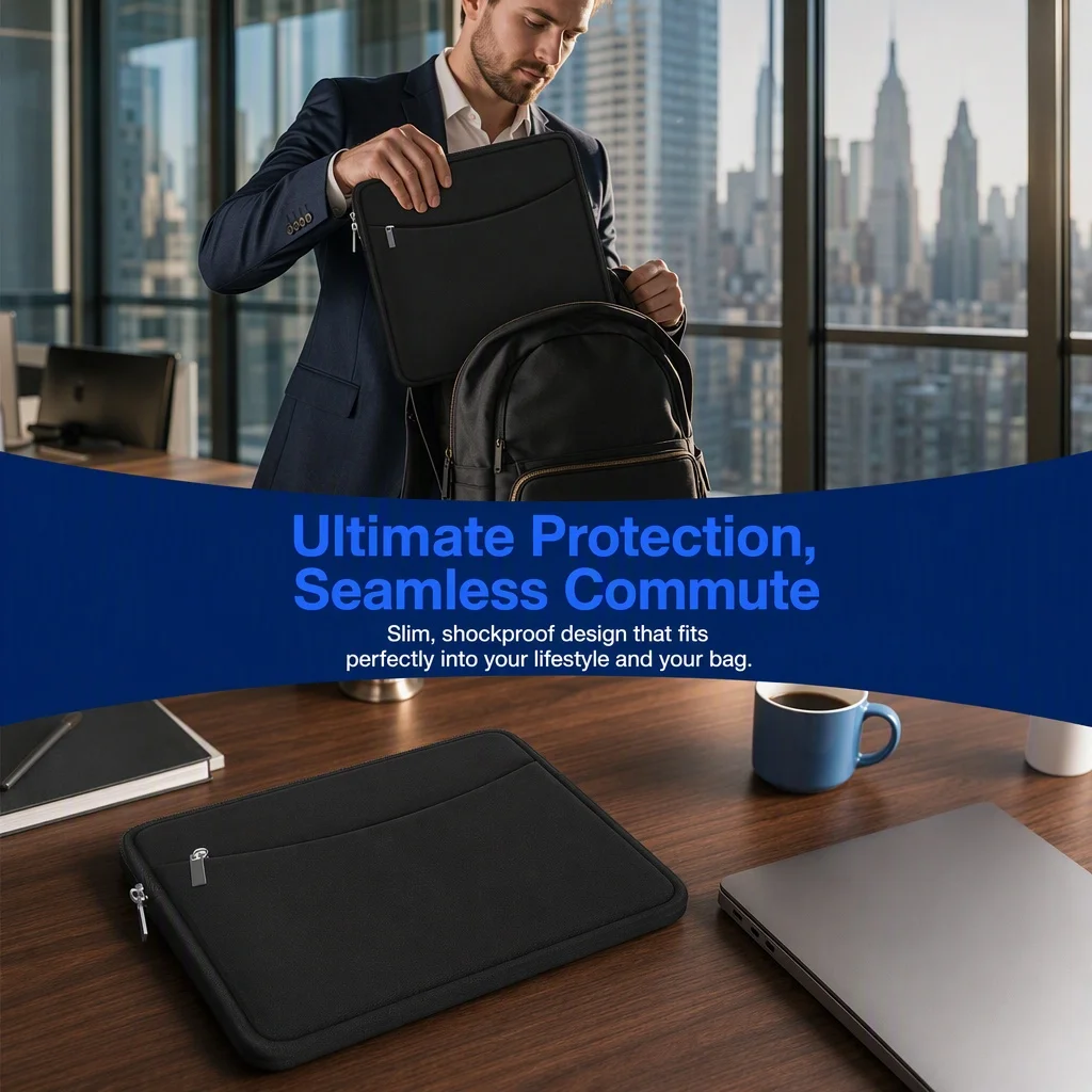 Stoßfeste Laptop-Hülle 13 14 15,6 16 Zoll Tasche Abdeckung für Dell Lenovo MacBook M1 Air Pro Computer-Schutzhülle Notebook-Schutz – Detail 4