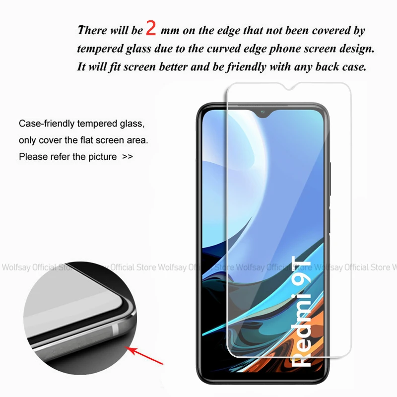 2/4PCS Screen Protector For Xiaomi Redmi 9T Tempered Glass Xiaomi Redmi 9T Full Glue Cover Phone Glass Film For Xiaomi Redmi 9T