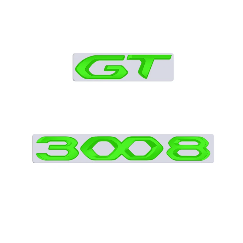 Car Auto Rear Trunk Alphabet Emblem Styling Stickers For Peugeot 3008 GT Car 3D Metal Letters Logo Badge Decals Sticker
