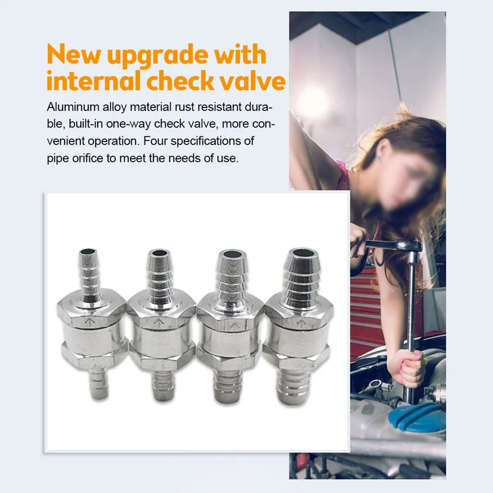 

1 шт., 6/8/10/12 мм, обратный обратный клапан для топлива, 6/8/10/12 мм, алюминиевый сплав, бензиновый топливный провод, обратный обратный клапан для топлива, насосы