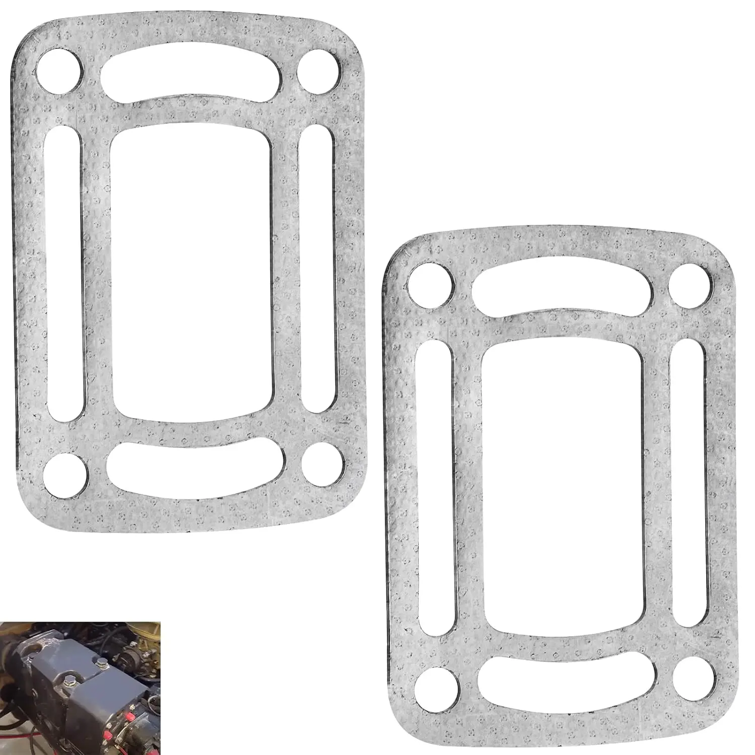 

3863191 2PCS Exhaust Elbow Gasket for OMC Stern Drive and for Vo-lvo Penta 3850496 351325 18-0943