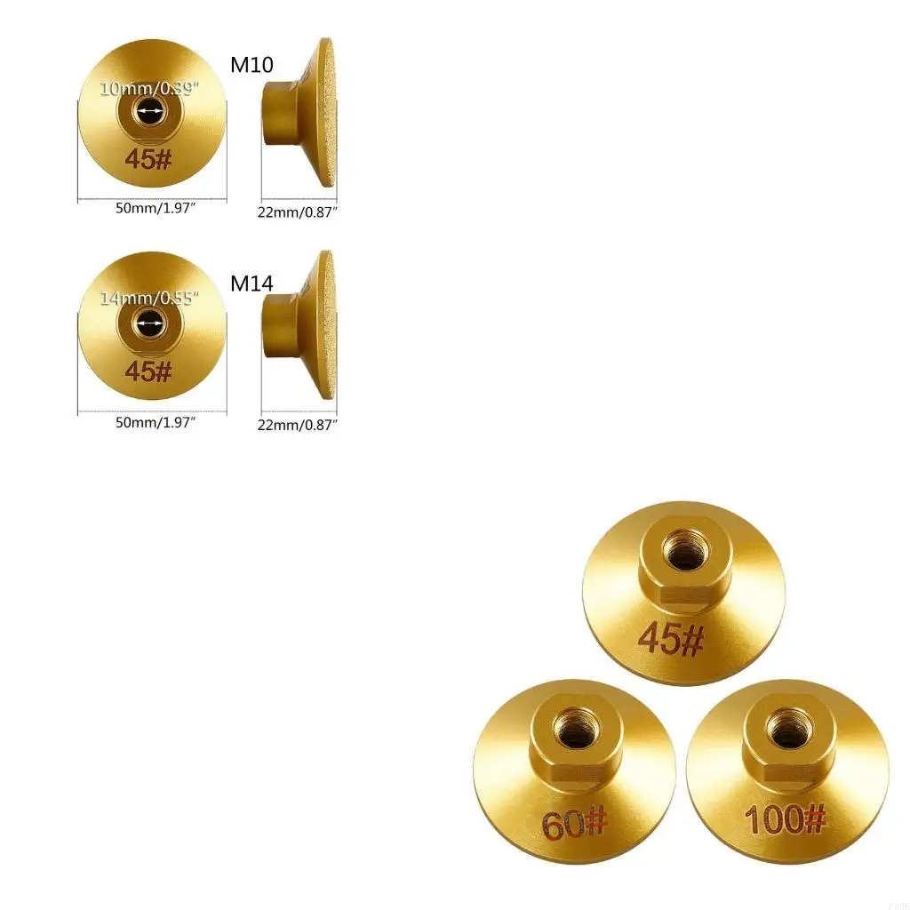 

P82E Reliable 2" Brazed Flat Grinding Head Suitable for Metal Refinishing Edges Trimming for Grinding Polishing Needs