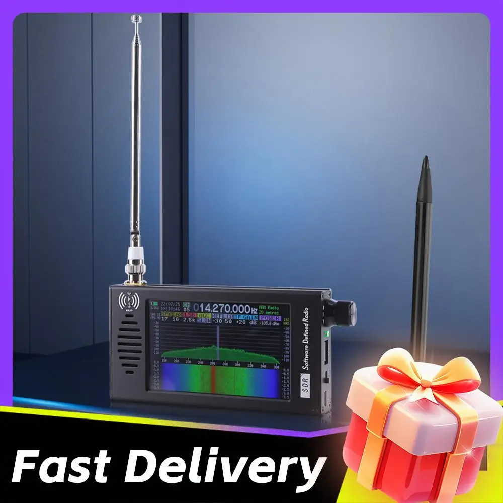 

Радиоприемник DSP SDR из алюминиевого сплава, перезаряжаемый, компактный, для гаража, вечеринок, рынка