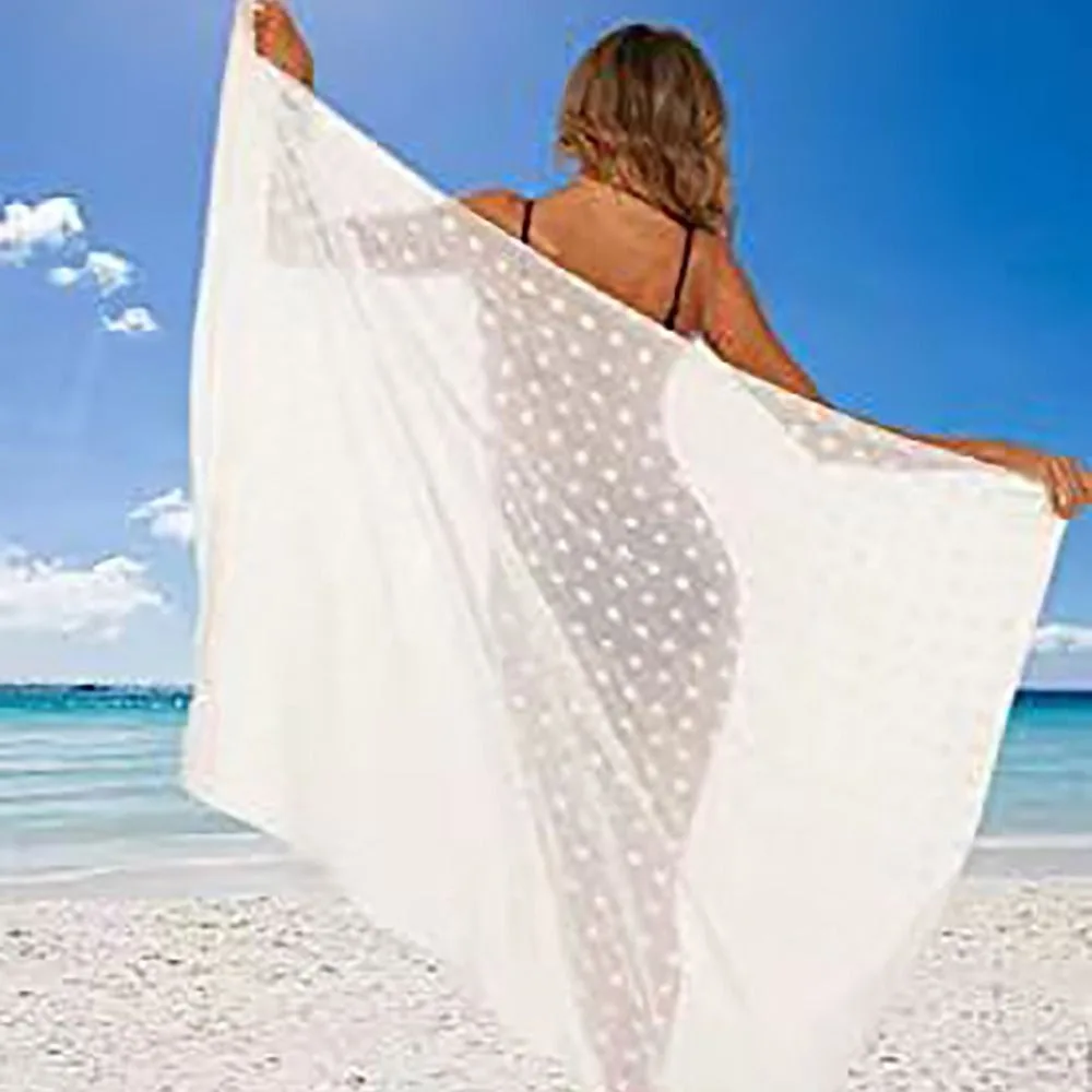 Fashion Multicolor Bikini Cover-ups Sexy Travel Swimsuit Coverup Long Sarong Vacation Beach Scarf Female view 4