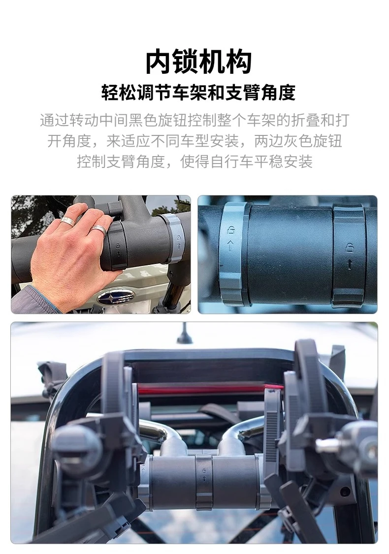 Telaio per bicicletta per auto, bagagliaio per auto sospeso posteriore, staffa posteriore sospesa