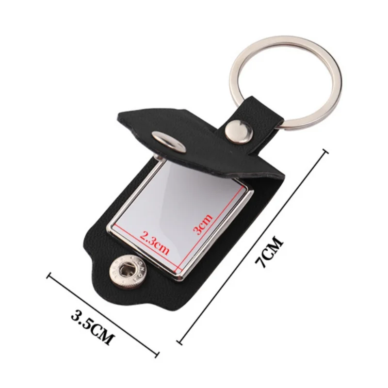 Schlüsselanhänger mit Fotoeinsatz und Lederschutz, leerer Bilderrahmen, Schlüsselanhänger für Bastelarbeiten, DIY-Geschenke, Krankenschwestern, Lehrer, Wertschätzungsgeschenk – Detail 7