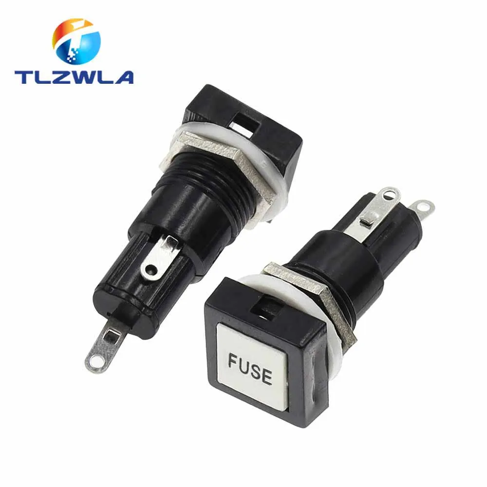 5PCS SCI R3-21 Panel Mount Chassis Fuse Holder For 5X20MM Glass Fuses 10A 250V 5*20 Holder Fuses