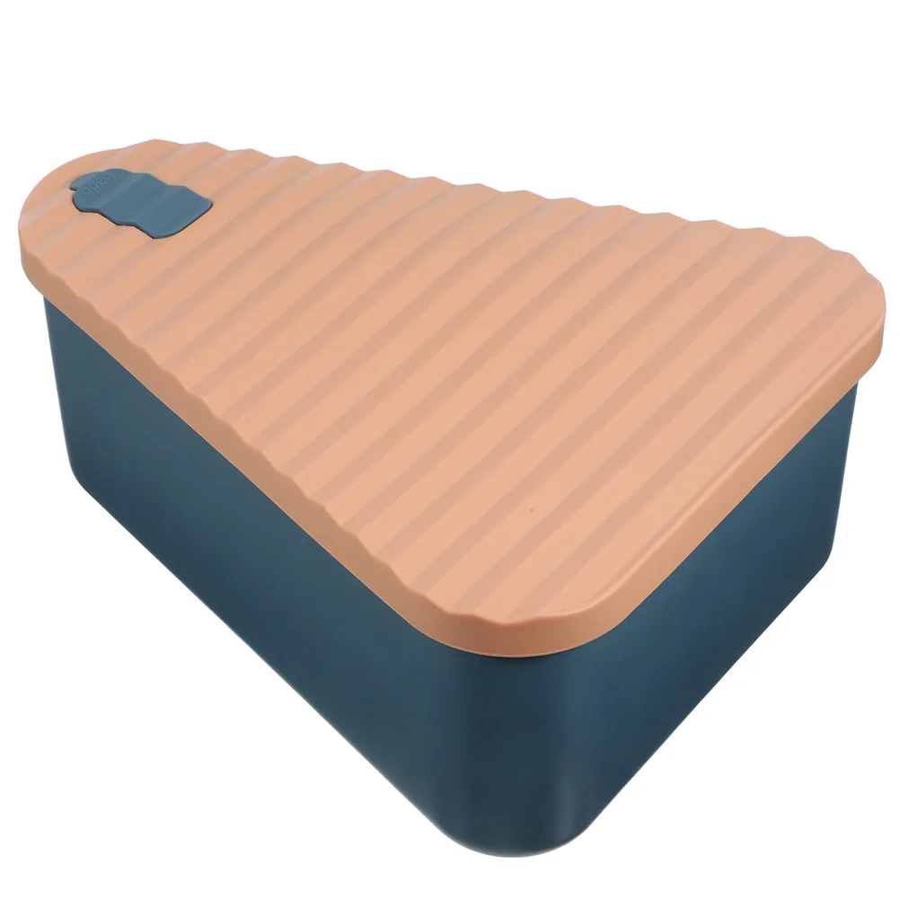 

Silicone Storage Box Pizza Container Blue Small Capacity Lightweight Portable Dessert Carrier Reusable Food Storage Solution