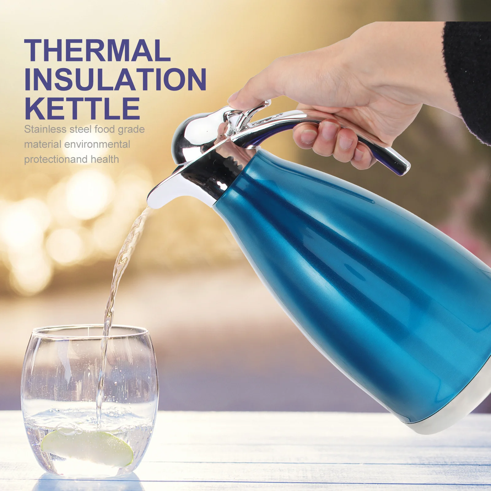 

2.0L Double Layer Insulated Stainless Steel Water Bottle Large Capacity Thermal Kettle For Home Office Kitchen