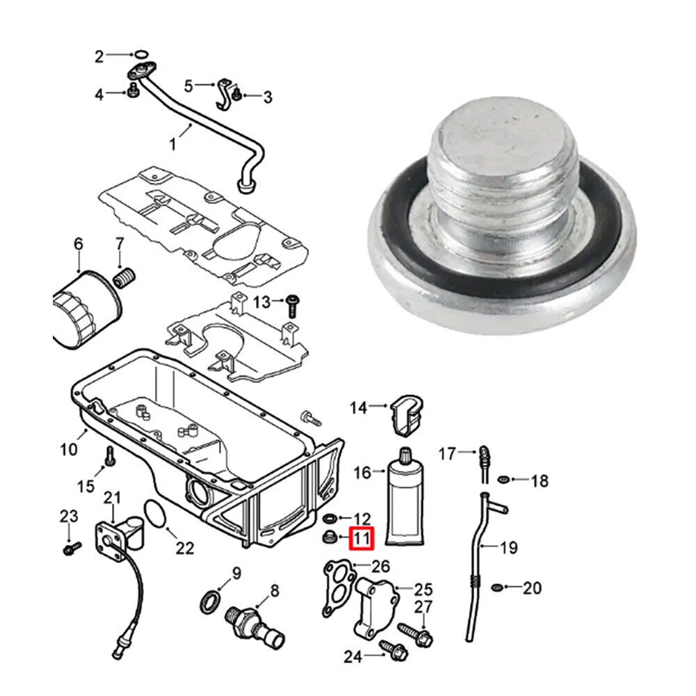 Long Lasting Performance X 1 5 Oil Drain Plug Sump For Opel Silver Tone Aluminium Alloy OE Number 90502556