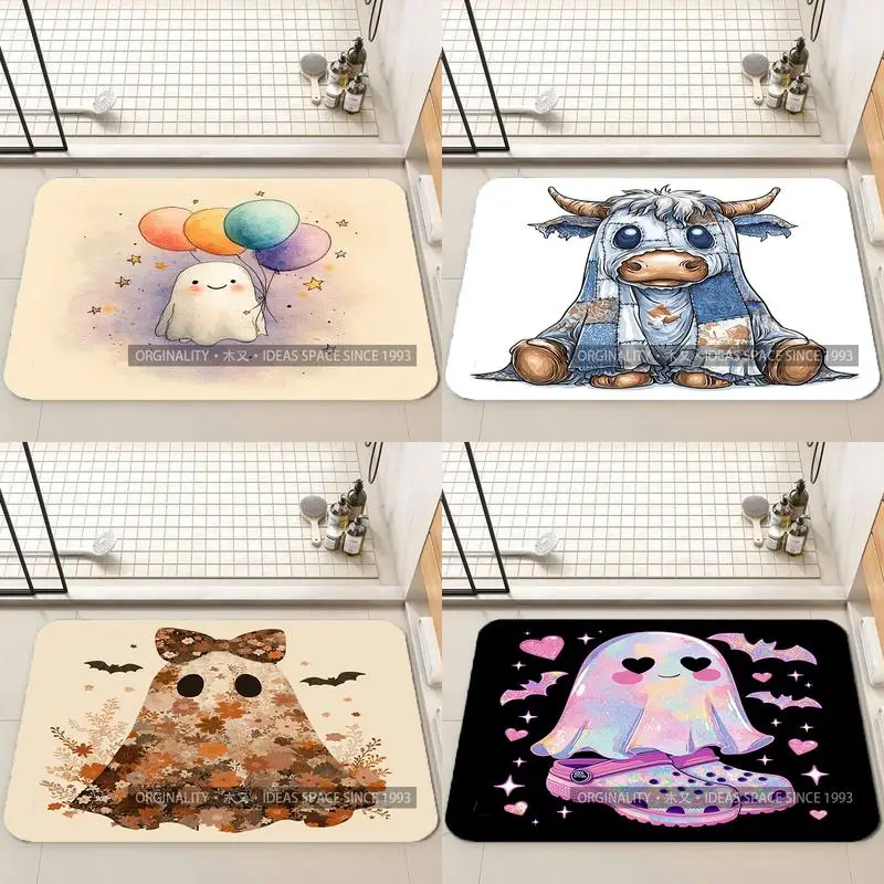 

Cute Ghost with Balloons Living Room Decoration Home Sofa Non-Slip Carpet Study Bedroom Tatami Children'S Soft Floor Mat
