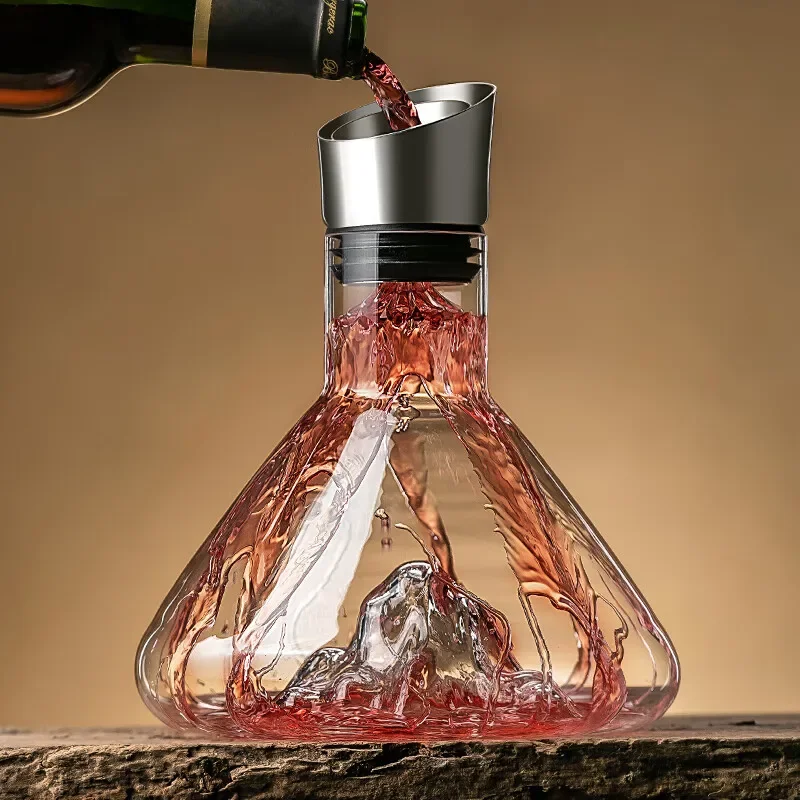 HT waterfall type red wine decanter, fast household glass wine pouring storing wine and distributing