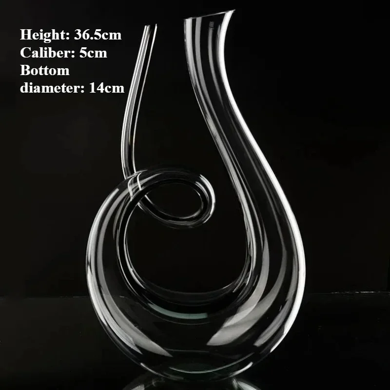 European Luxury 1500ml Crystal Glass Wine Jug Personalized Red Wine Decanter Dispenser Household Wine Set