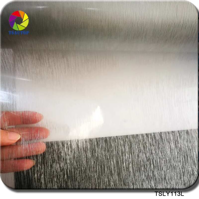 TSAUTOP 0.5m*2m/10m silver brush metal TSLY113L hydro graphic dipping film water transfer printing film