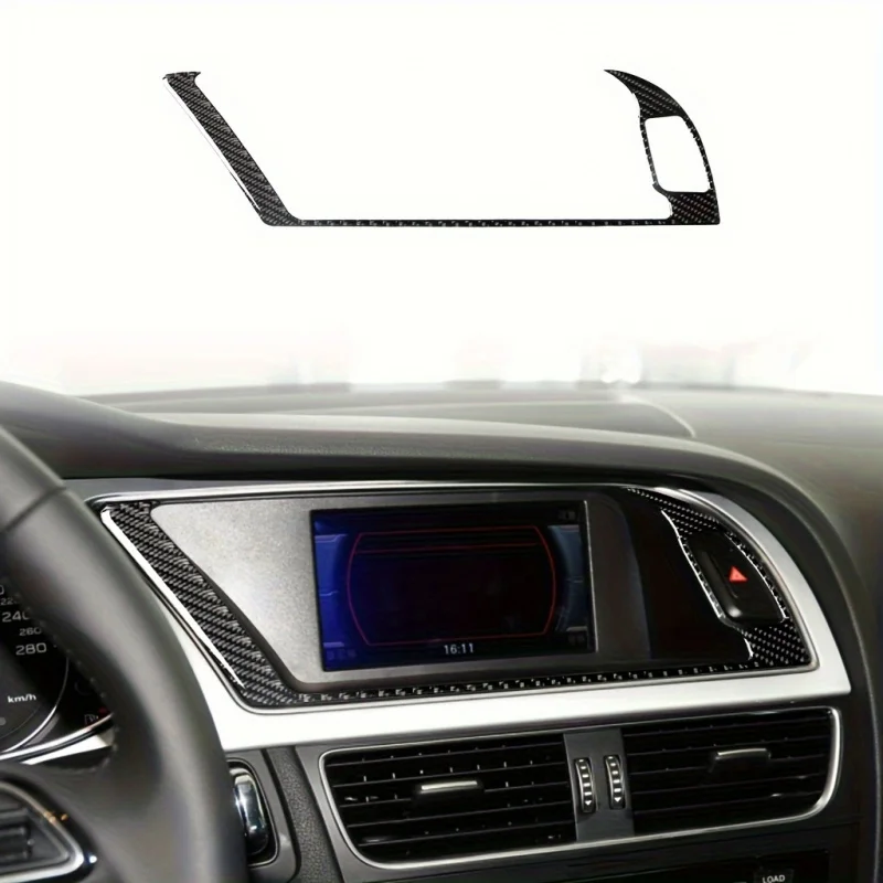 

Audi A4 A5 B8（2009-2016）Luxury Carbon Fiber Navigation Frame Sticker，Real carbon fiber interior sticker set