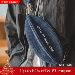 Maden Vintage Jeans Shoulder Bag Unisex Letter Rugby Sling Bags Large Capacity Designer Handbags Female Crossbody Accessories