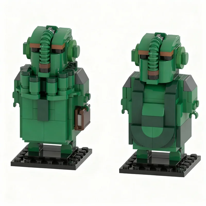290 шт. MOC Vogons BrickHeadz Модель строительных блоков, игрушка для сборки и демонстрации, подарок на день рождения, креативная коллекция, идея для творчества.
