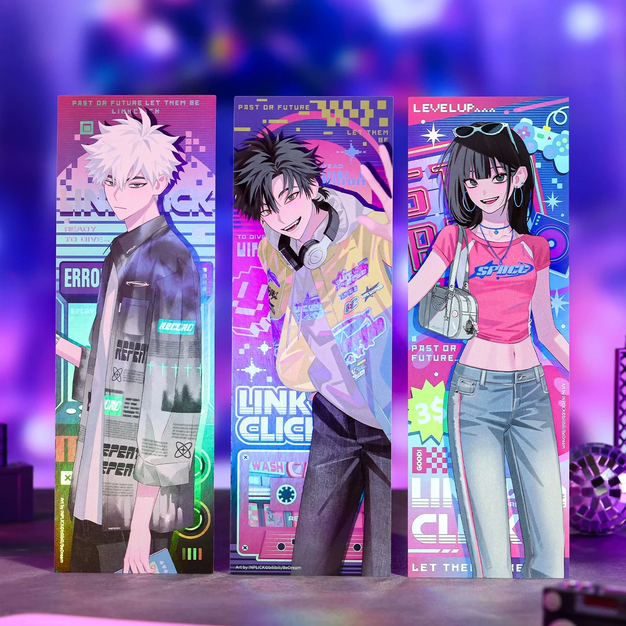 Sunsyea Link Click Shiguang Daili Ren Official Merch Series Badge Color Board Cards Sat Laser Tickets Set Desktop Ornament