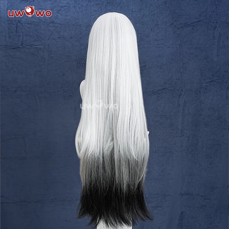 UWOWO Game Honkai Star Rail Boothill Cosplay Wig Boothill Black White Hair 90CM Long Hair