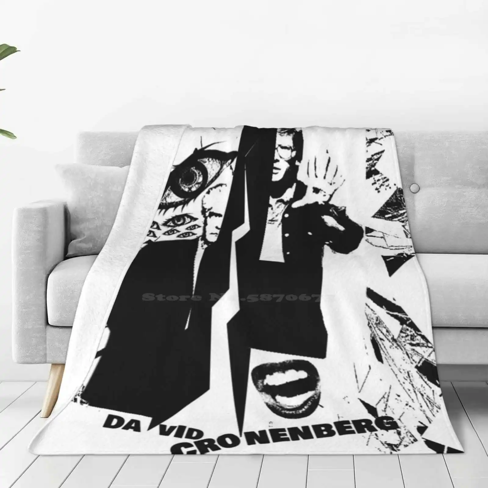 David Cronenberg Logo Best Selling Room Household Flannel Blanket Movie Theater Cronenberg The Fly Art Desing