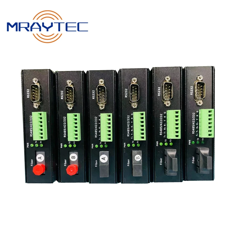 Industrial DIN Rail Serial RS485 RS422 RS232 To Fiber Modem Ethernet Optical Fibre Media Converter Compatible Moxa