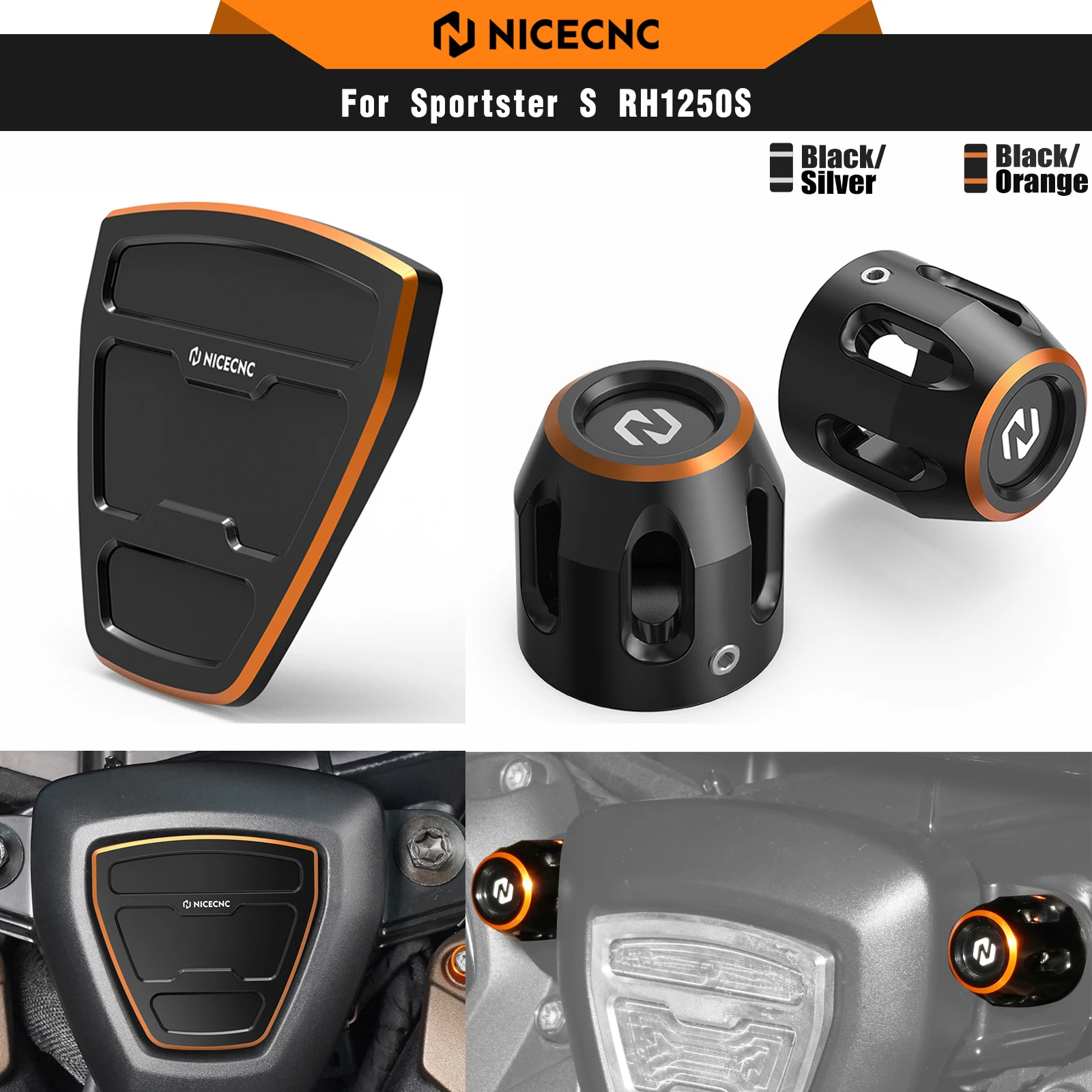 

For Harley Sportster S RH1250S 2021-2024 Side Cover Engine Ignition Coil Bracket Screws Caps Pan America 1250 Special RA1250S