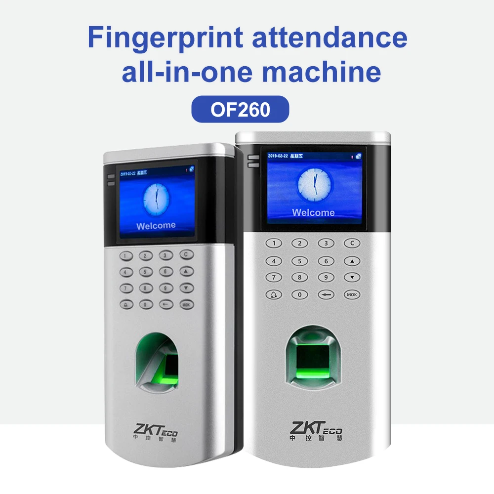 Analyste de contrôle d'accès par empreintes digitales, horloge électronique, système de verrouillage de porte, sonnette, interrupteur de sortie, machine de rêve de temps, OF260