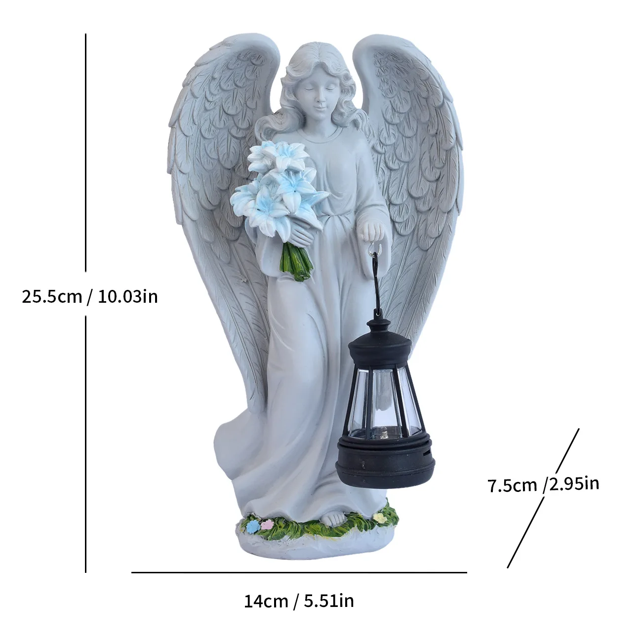 Cross-border European-style angel holding the sun solar outdoor ornament decoration statue ornament courtyard garden corridor at