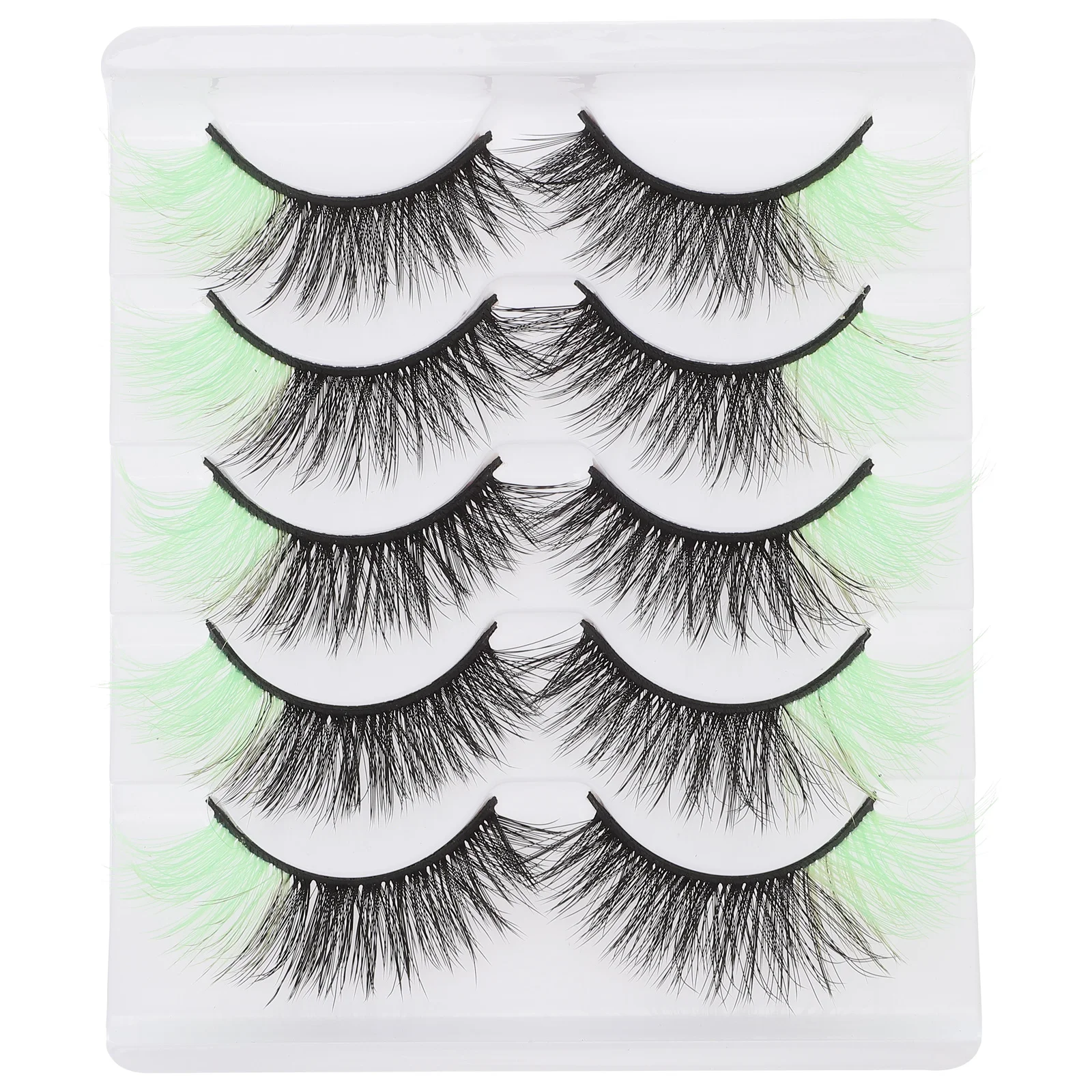 5 Pairs Colored False Eyelashes Glamorous Makeup Halloween Skin-friendly Imitation Fake