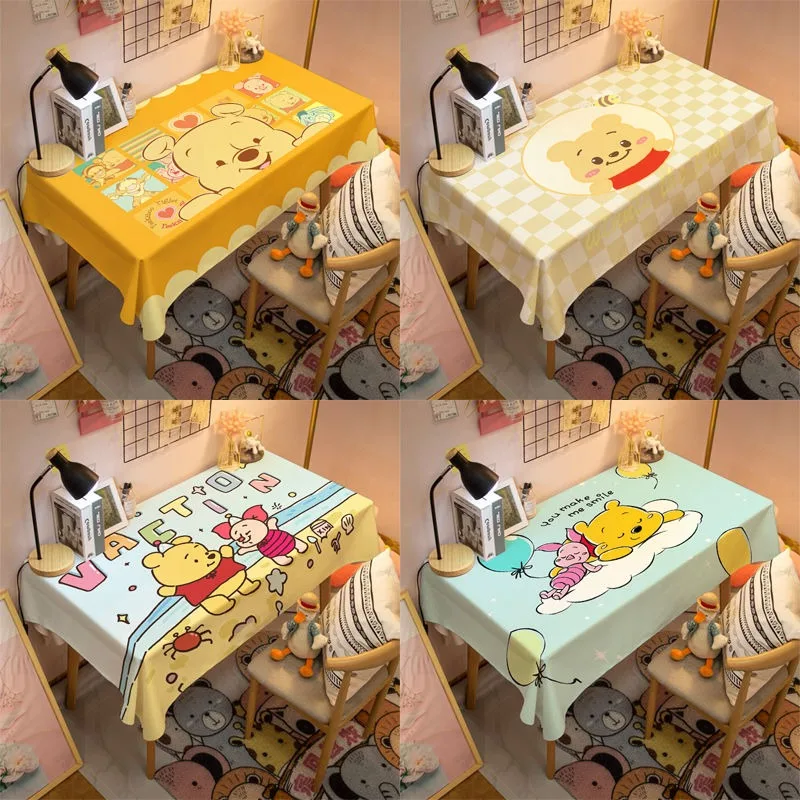 Winnie the Pooh Cartoon Animation Printed Tablecloth Cute Fashion High-Looking Bedroom Living Room Home Dustproof Table Mat