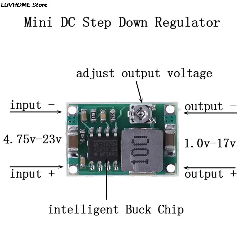 1PCS/ 5PCS/10PCS 3A MINI DC-DC STEP DOWN CONVERTER VOLT REGULATOR 5V-23V TO 3.3V 6V 9V 12V 340KHz